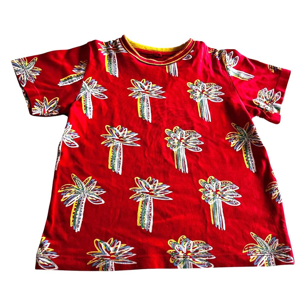 Stella McCartney Boys Red Palm Tree Print T-shirt Size 5